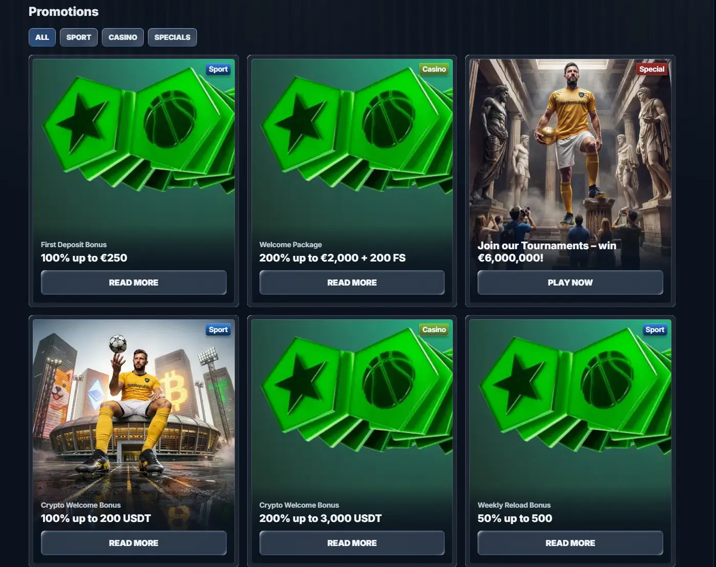 betrepublic casino bonuses